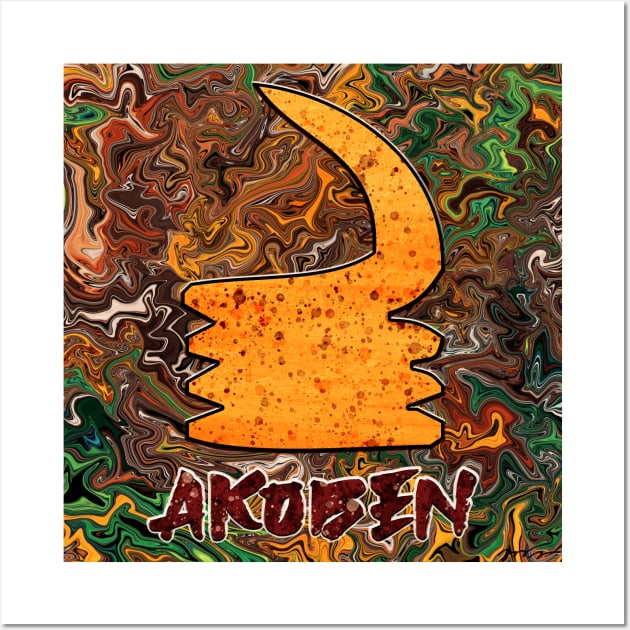 Adinkra symbol Akoben illustration, vigilance and wariness symbol Wall Art by NadiaChevrel